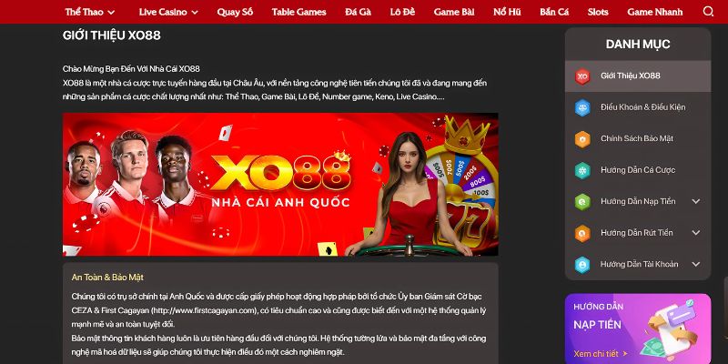 cam kết về casino online uy tín Xo88